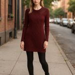 Tommy Hilfiger  Two-Tone Maroon & Navy Sweater Dress Size Small Preppy Photo 11