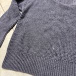 Aerie Women's Sweater CozyUp Waffle Knit Quarter Zip Gray Boxy Oversized Sz S Photo 3