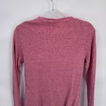 True Grit  Waffle Knit Henley Top‎ Womens M Organic Cotton Pink Gemstone Buttons Photo 6