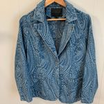 Solitaire  Paisley Denim Jacket Size M Photo 0