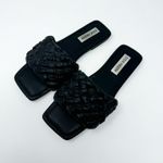 Steve Madden Mora Black Woven Slides Photo 2