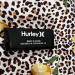 Hurley Jungle Cat Moderate Cheeky One Piece Swimsuit Cream, Brown Gold M NWT Photo 4