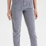American Eagle NWOT   Outfitters Corduroy Mom Jeans Denim Gray  Size 12 Photo 2