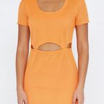 Mustard Seed NWT  Peach cutout Mini Dress Size  Large Cutout Casual Photo 0