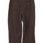 Chico's  Playful Plaid Boston Crop Pants in Chocolate Brown Women's Size 2 NWT Photo 3