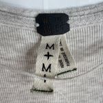 Free People We The  Sz M Malibu Thermal Top Oatmeal Heather Scoop Neck Oversized Photo 7