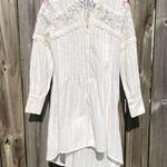 Anthropologie Feather Bone White Lace Long Sleeve Peasant Dress XS Photo 0