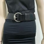 Michael Kors MICHAEL 553687 Black Leather Big Buckle Women’s Belt Size S Photo 1