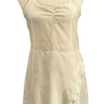Cream Halter Slip Dress Wrap Style Sheer Lightweight Side Zip S/M Photo 0