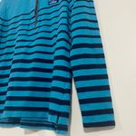 L.L.Bean  Blue Rugby Striped Pullover Photo 3