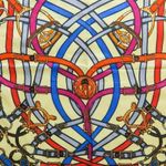 Vintage Equestrian Cavalcadour Square Scarf Wraps Orange Photo 2