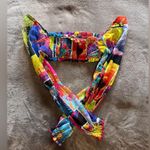 Jaded London JADED Vibrant Colorful Long Double Belle Sleeve Crop Top Women’s Blouse Sz S EUC Photo 4