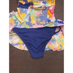 CHAPS One Piece Halter Roused Skirted Floral Swimdress Pink Blue Green Size 6 Photo 8