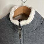 L.L. Bean Women’s Gray Full Zip Outdoor Faux Fur Lined High Neck Vest Gilet sz S Photo 3