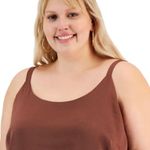 Bar III Gaucho Brown Scoop Neck Camisole Tank Top Size 3X New Photo 10
