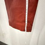 Theory - Burgundy Piped Leather Skinny Pants Size0 Photo 12