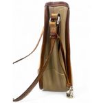 Brighton Vintage Cream Pebbled Leather Bag With Brown Croc Trim Crossbody Purse Photo 3