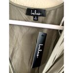 Lulus Stop and Stun Olive Green Long Sleeve Twist-Front Bodysuit S NWT Photo 4
