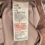 Topshop  Dusty Pink Crushed Velvet Skater Skirt Women’s 6 Photo 4