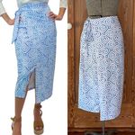 Patti Biggs Wrap Front Lizzy Skirt in Under The Sea UPF 50 Photo 1