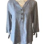 Christopher & Banks FREE with purchase! linen blend henley top S Photo 0