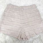 Rails âIlena Linen Trouser Shorts High Waistâ Sand Check Cream Plaid Size 12 New Photo 10