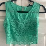 Iris  Los‎ Angeles Kelly green lace overlay crop top size S New With Tags Photo 0