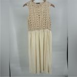 ZARA  cream ivory off white crochet midi dress Photo 3