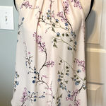 Carolina belle Montreal Womens Size Large Floral Sleeveless Blouse Tank Coastal Photo 0