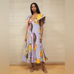 La‎ Ligne Stella Maxi Flutter Sleeve Open Back Dress Lavender Multi Small NWT Purple Photo 3