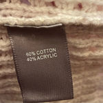 Marled Open Knit Beige White Tie Dye Cotton Bld Sweater Dolman short sleeve Sz L Size L Photo 7