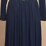 Jonathan Logan Blue Turtle Neck Maxi Dress Comes With Gold Belt.Zip In Back Sz S Photo 0