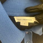 Good American  Women's Cable Polo Bodysuit Size Large Navy Photo 5