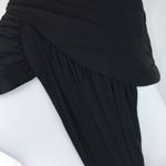 EXPRESS Black One Shoulder Chiffon Belted Dress 4 Photo 2