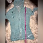 Mifresia sea green crochet hooded Long sleeve zip Up jacket Swimsuit Coverup Size undefined Photo 9