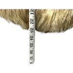 Me Jane  sz M tan & brown BOHO long hair faux fur‎ hook & eye closure V-neck vest Photo 5