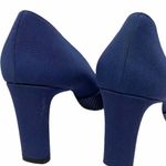 St. John  Blue Satin Pump Shoes Sz 5.5 B Photo 5