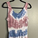 Caution to the Wind NWOT  Tie Dye Jumpsuit Romper Cropped Blue‎ Pink White Small Photo 5
