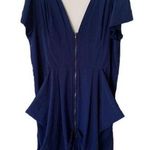 Modern Big Pockets Blue Dress Size XL Photo 0
