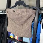 ZARA  Plaid Bustier Top in Brown Glen Check Photo 3