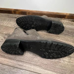 UGG  Aureo II Boots Womens 8 Gray Ankle Booties Leather Zip Round Toe winter shoe Photo 9