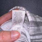 Garnet Hill Womens High Rise Gray White Striped Linen Casual Pants Pockets 14 Photo 6