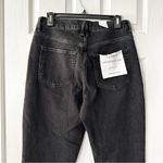 Good American NWT Black Good Boy Straight Leg Denim Jeans Busted Knee 6/28 Photo 12