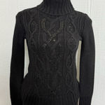 Apt. 9  Black Cable Knit Turtleneck Sweater Photo 0