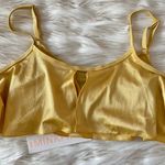 Princess Polly  MinkPink Yellow Golden Cold Shoulder Flounce Bikini Top Sz M Photo 10