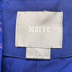 MAEVE Anthropologie Blue Purple Averie Jacquard Aztec Fit & Flare Dress, Sz 4 Photo 13