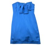 Lilly Pulitzer  Carlynn Satin Bow Strapless Mini Dress Blue 8 Chic Party Flirty Photo 1