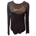 Harley Davidson Harley-Davidson Long Sleeve Rhinestone Eagle Top Brown (L) Bob Dron Oakland, CA Photo 1