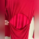 Princess Polly  Red Ribbed Ruched Side Keyhole Back Bodycon Dress size 8 Photo 6