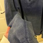 Aerie  Navy Blue Washed V-Neck Sweatshirt Photo 2
